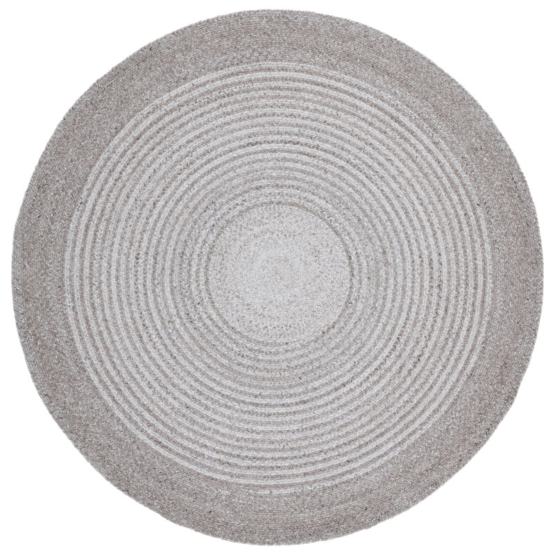 Braided 809 Hand Woven Pet Yarn Pile Geometric Rug, Round 5'
