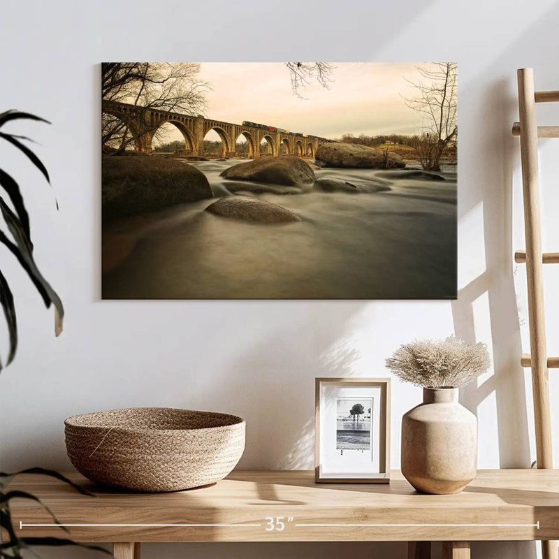 Nicci Train Over James River, 16" H x 24" W