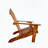 Foldable Oak Wood Adirondack Chair for Indoor/Outdoor Use