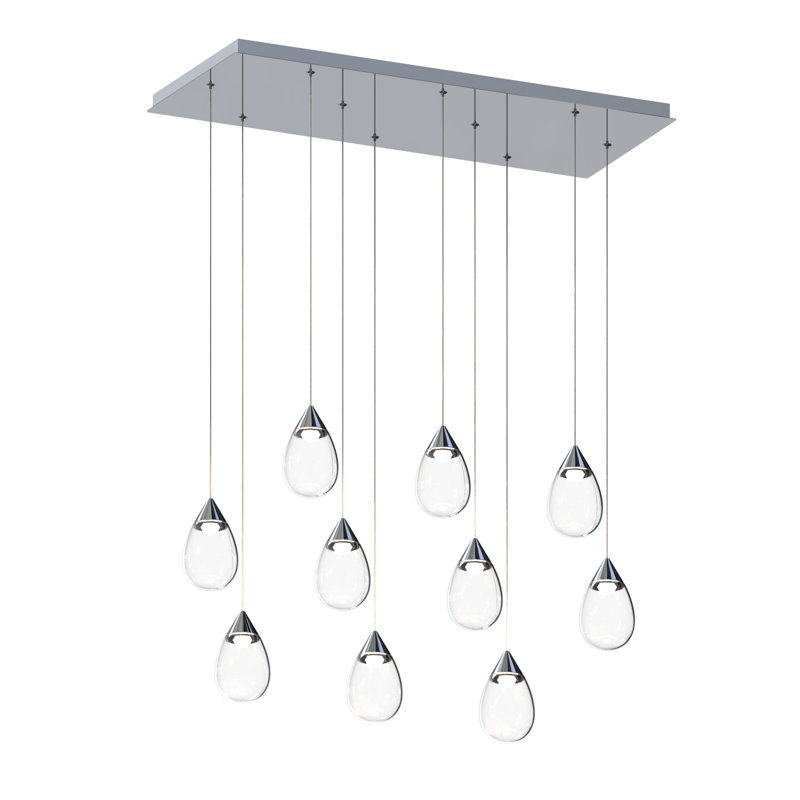 Aliceann 10 - Light Cluster Pendant, Polished Chrome, Clear
