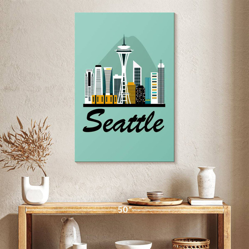 Seattle City Travel, H 39 po x l 26 po
