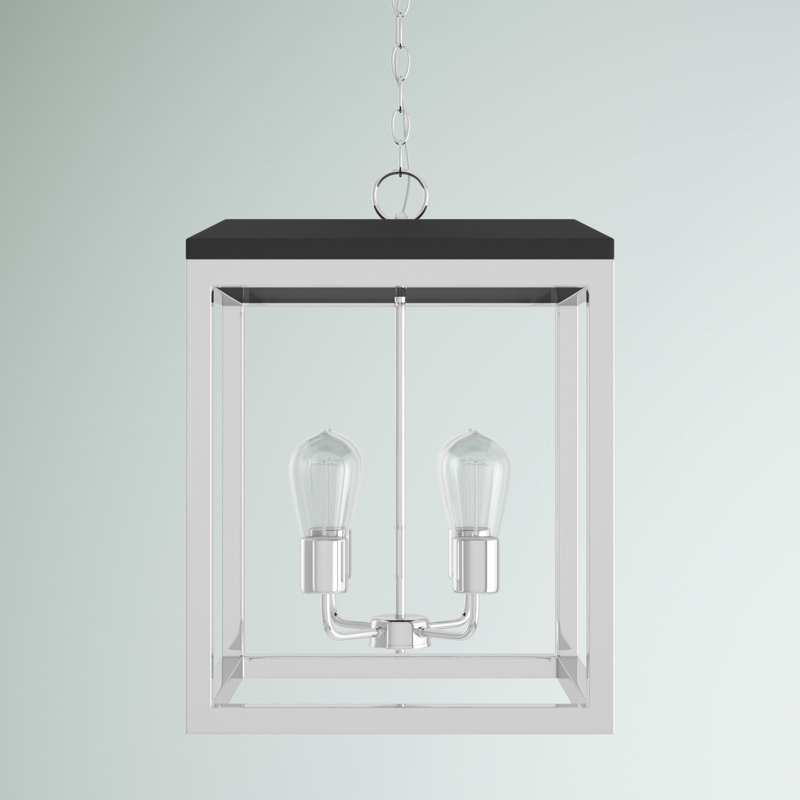 Luminaire suspendu carré à 4 lumières Adel
