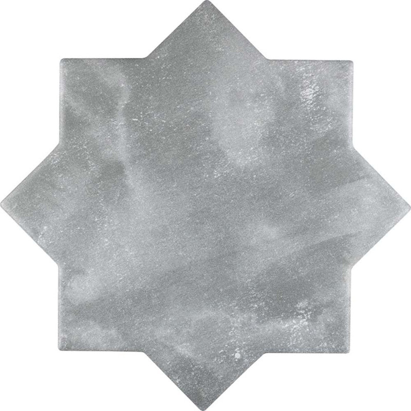 Siena 5 in. Gray Star with Charcoal Black Cross Deco Matte Ceramic Wall and Floor Tile (10.76 sq ft/case) - 54 Pack