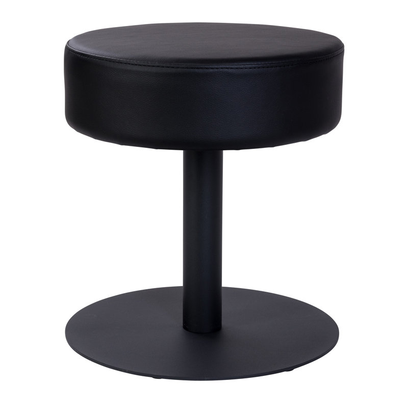 Egeo Steel Accent Stool, Black