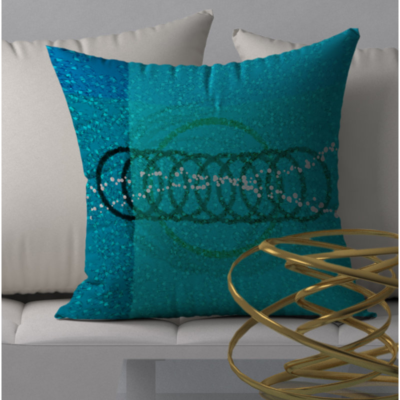 Abstract Reversible Throw Pillow, 20" H x 20" W