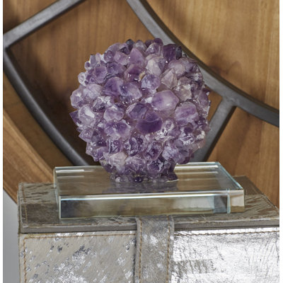 Sculpture gem en verre améthyste Porthleven