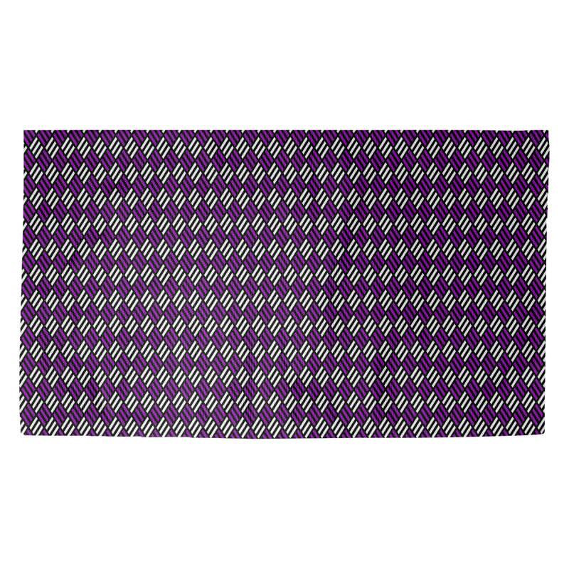 Tapis à rayures losanges, zone mauve Avicia, Rectangle 5 pi 3 po x 7 pi 2 po