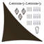 Toile d'ombrage triangulaire Colourtree avec trousse de quincaillerie d'installation-92296158-58148947