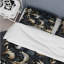 Greilicksville damassé noir et gris Calligraphy Flourish - ensemble de housse de couette damassé - microfibre de polyester-216681751
