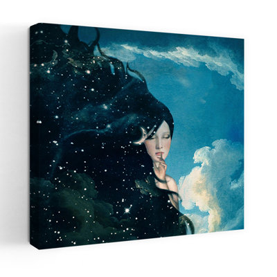 Art urbain contemporain abstrait Lady Night