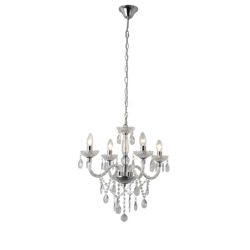 Kody 4 - Light Candle Style Chandelier, Transparent