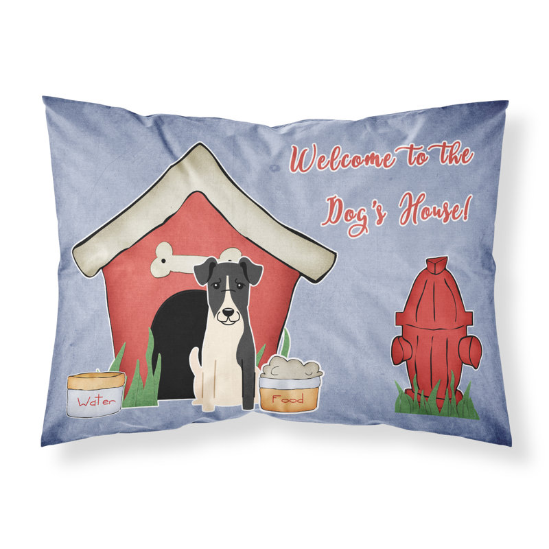 Taie d’oreiller chien house, Fox terrier au poil lisse