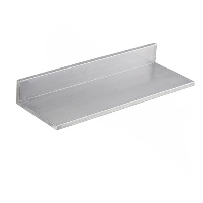 Tablette en acier inoxydable 8,6 po x 24 po, paquet de 2, tablettes flottantes murales avec dosseret, tablettes commerciales de capacité de charge de 44 lb, support de rangement robuste pour restaurant, cuisine, bar, maison et hôtel