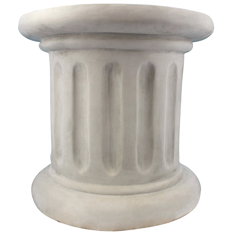 Piédestal à colonne romaine dorique, H 16 po x l 17 po x P 17 po
