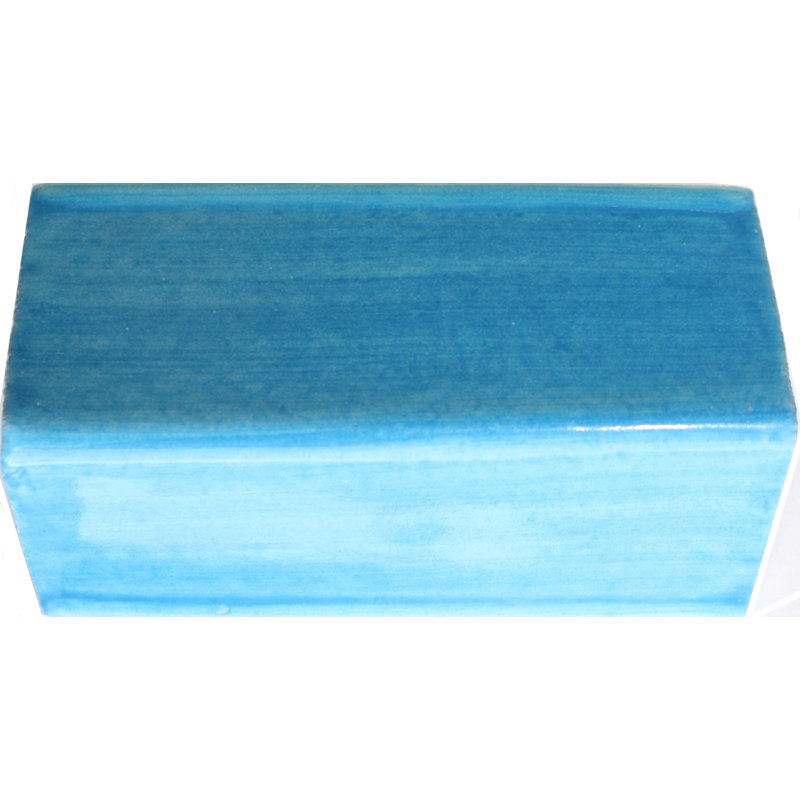 1.75" 5pcs TalaMex Talavera Clay V-Cap, 1.75" W x 4" L, Blue