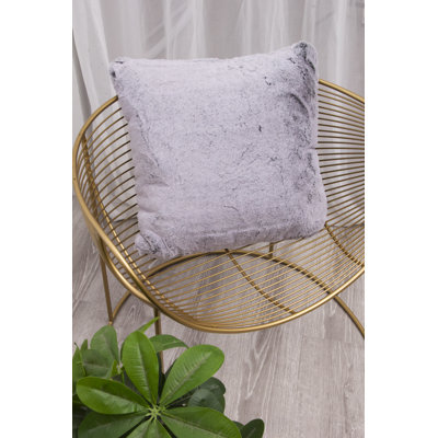 Faux Rabbit Collection Reversible Throw Pillow