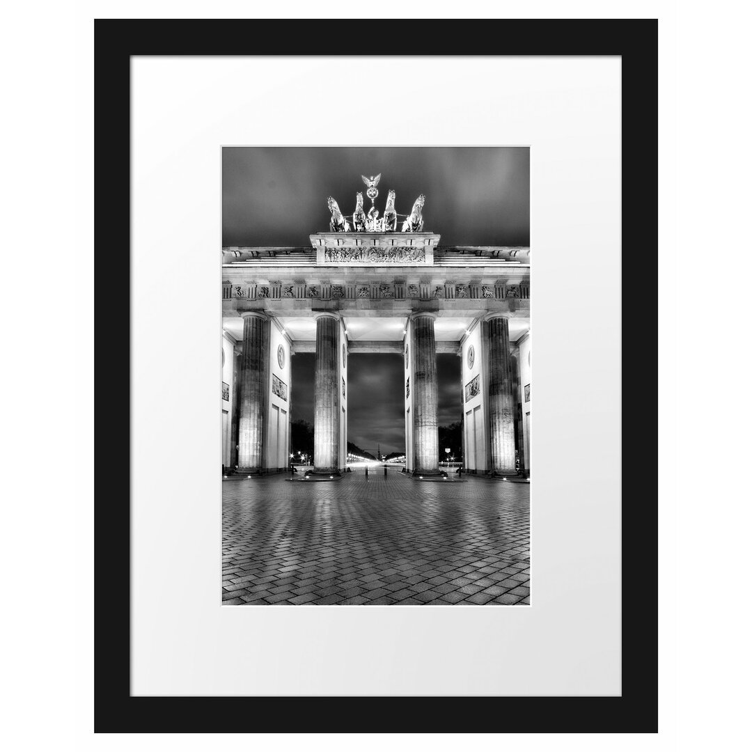 Beleuchtetes Brandenburger Tor Gerahmter Fotodruck Poster