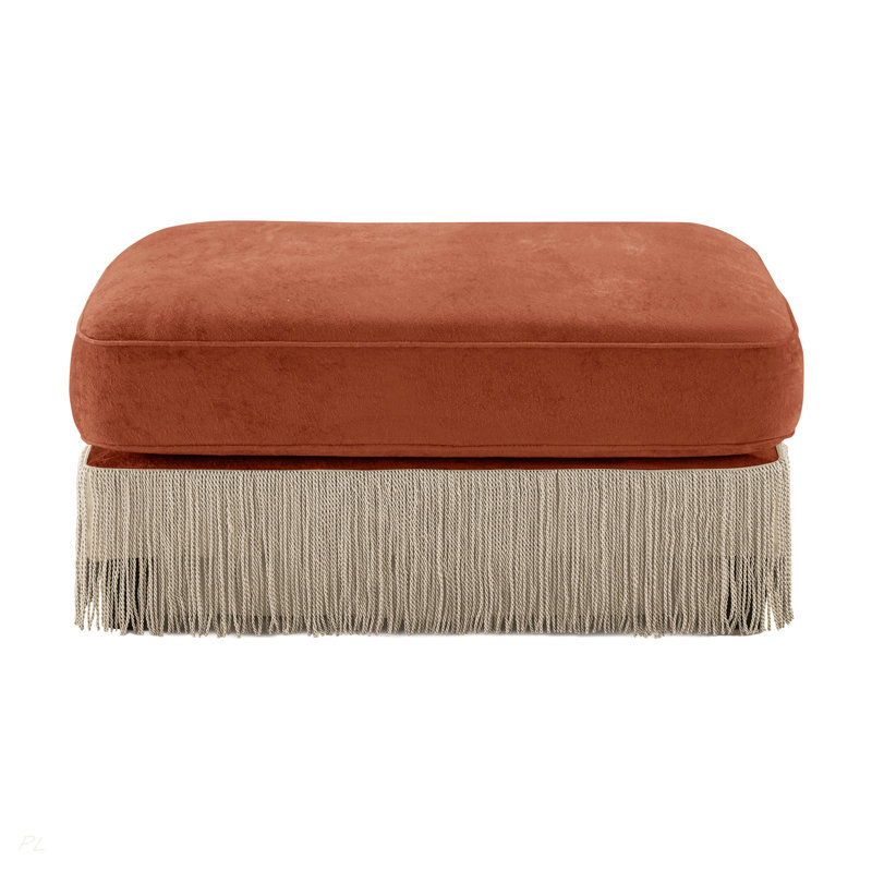 Modern Ottoman Velvet, Red