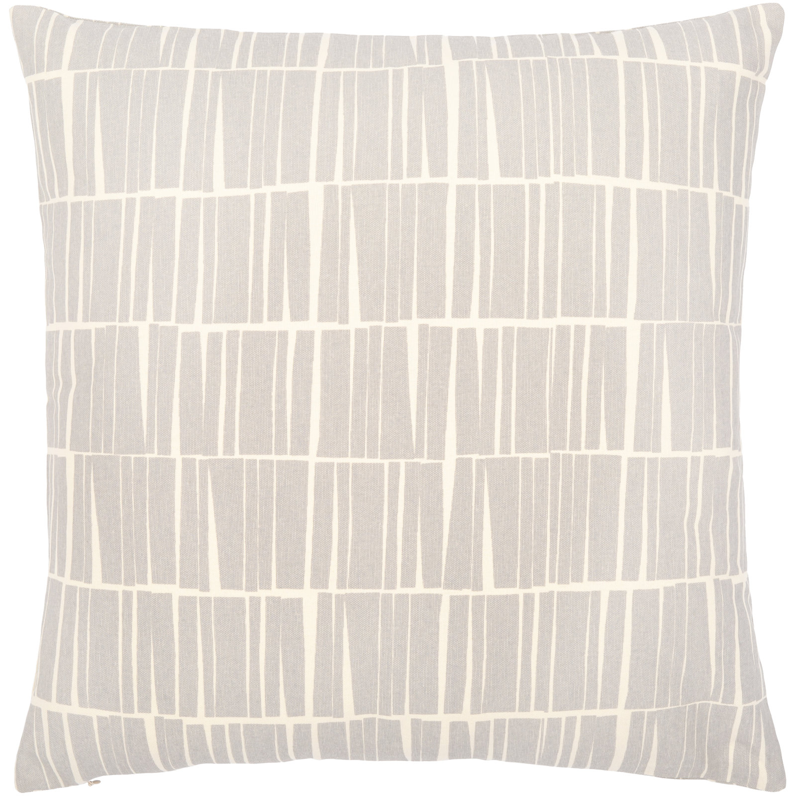 Barrone Cotton Throw Pillow, Medium Gray/Beige, 18" x 18"