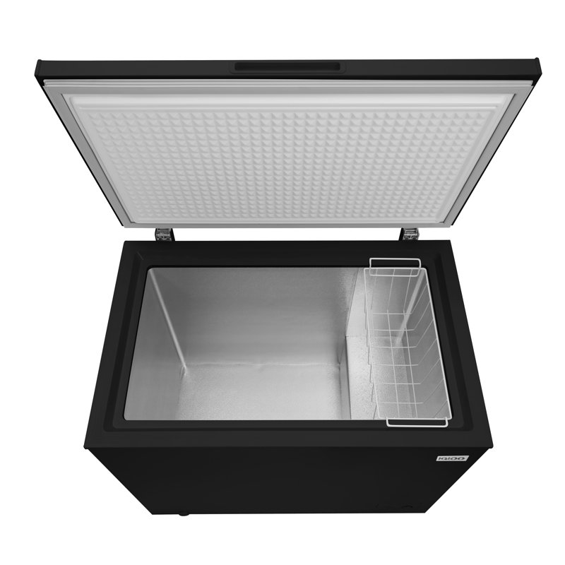 Congélateur coffre 5 pieds cubes avec contrôle de température réglable et lumière DEL, Noir