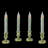 White and Gold LED C5 Flickering Window Christmas Candle Lamp with Timer 8.5"