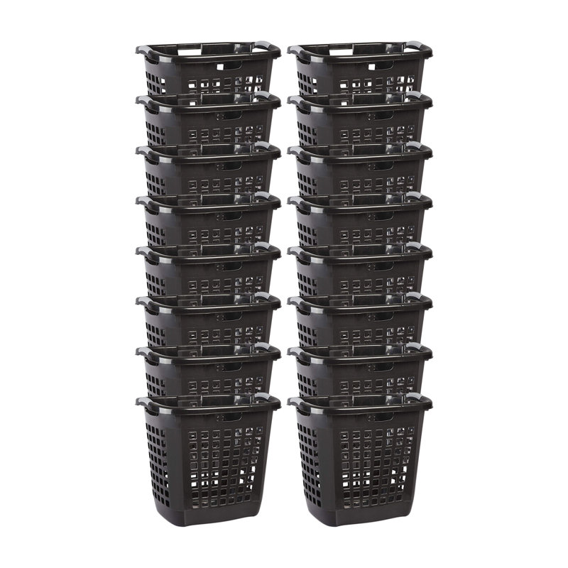 Stackable Storage Laundry Basket, Black