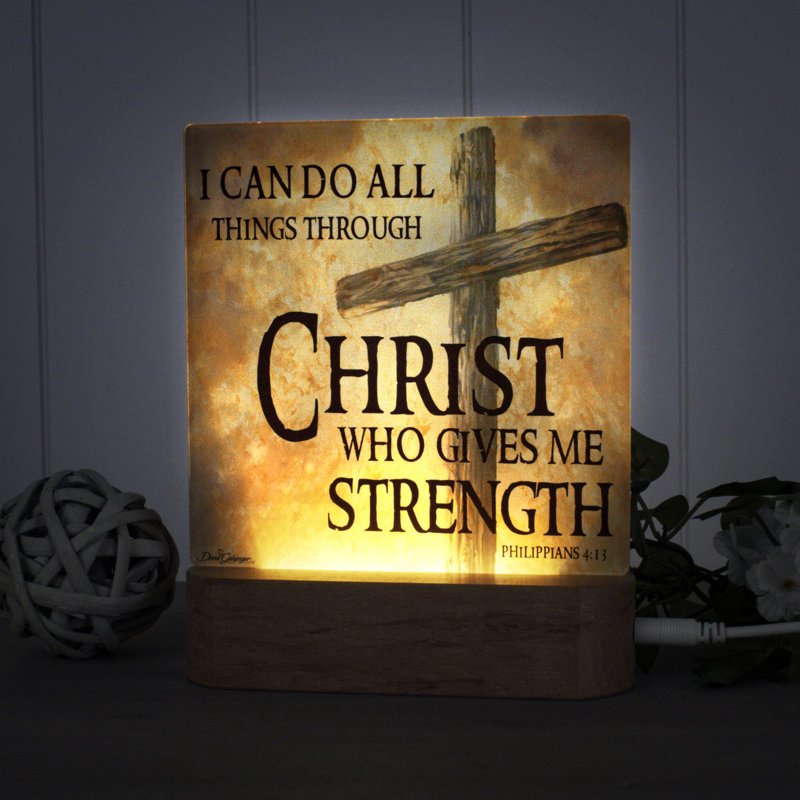 All Things Through Christ Night Light