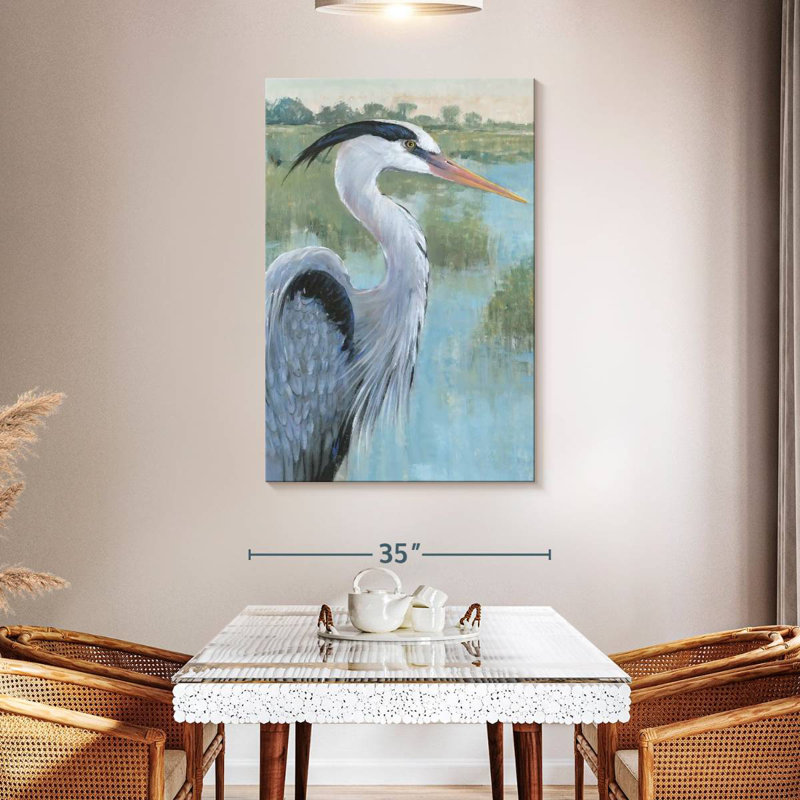 Brampt Blue Heron Portrait II, 48" H x 32" W