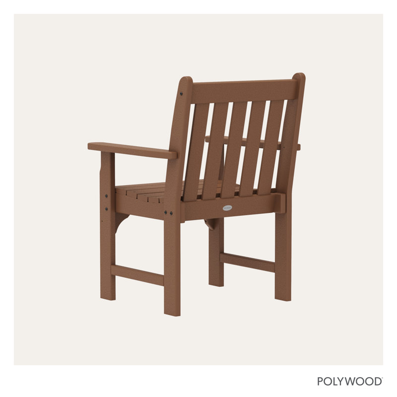 POLYWOOD Vineyard Garden Arm Chair, Teak