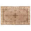 Tapis art déco de couleur taupe délavée, brun et beige