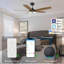 Ventilateur de plafond standard intelligent à 5 pales Gatha avec télécommande et ensemble d'éclairage inclus-580664638-581072870-581072876