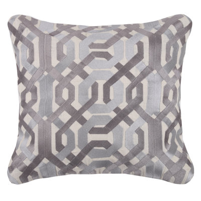 Embroidered Linen Throw Pillow