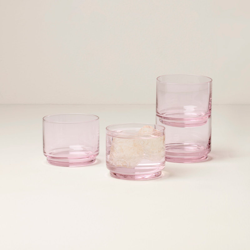 Lenox Tuscany Stackable Coolers, Set of 4, Blue, 9 Oz, Blush
