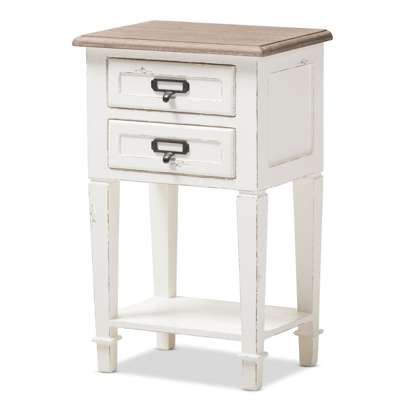 Table de chevet 2 tiroirs Bitsy