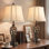Ensemble de lampes de table de ferme 27 "avec USB pour chambre à coucher ou salon (ensemble de 2)