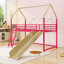 Lit mezzanine simple avec glissade et rideau