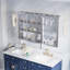 Armoire à pharmacie encastrée ou en saillie en aluminium avec miroir biseauté et tablette ouverte, 122 cm (L) x 76 cm (H).-738100240-738100271