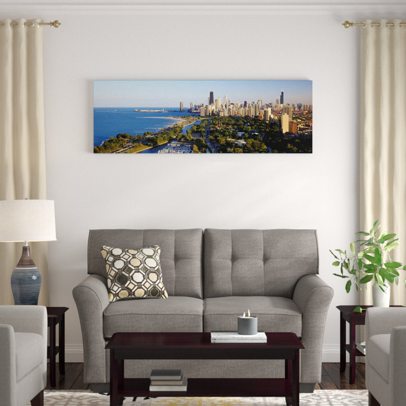«Chicago, Illinois», reproduction de photo sur toile, H 24 po x l 72 po x P 1,5 po, Toile tendue