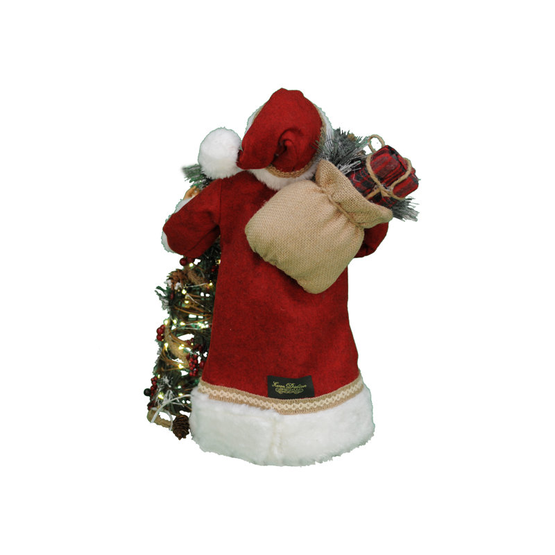 Lighted Woodland Pine Santa