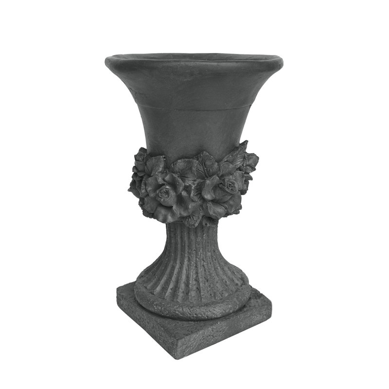 Mgo Garden Urn Planter, Antique Gray