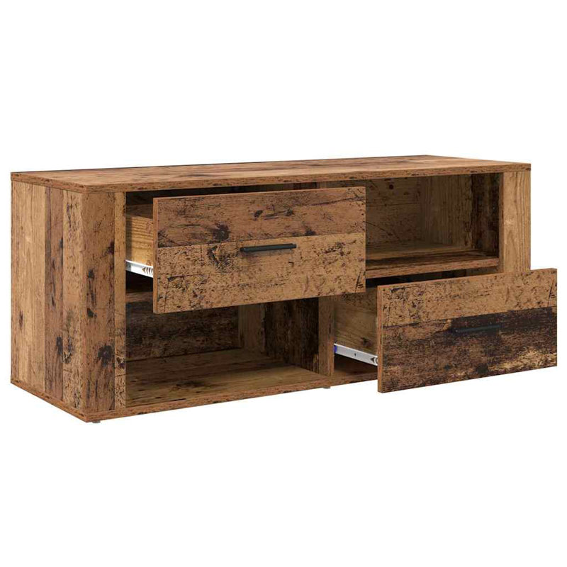 Unfinished TV Stand for TVs up to 43", Old Wood