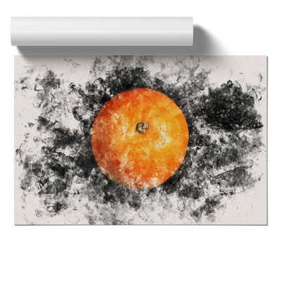 Orange Fruit Watercolour - Frameless Print