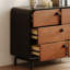 Buffet Mid-Century en bois avec 6 tiroirs