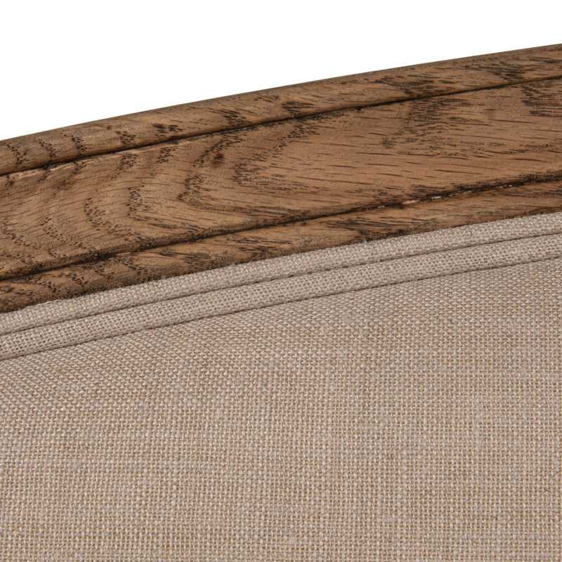 Oak & Linen Arch King Size Headboard, King