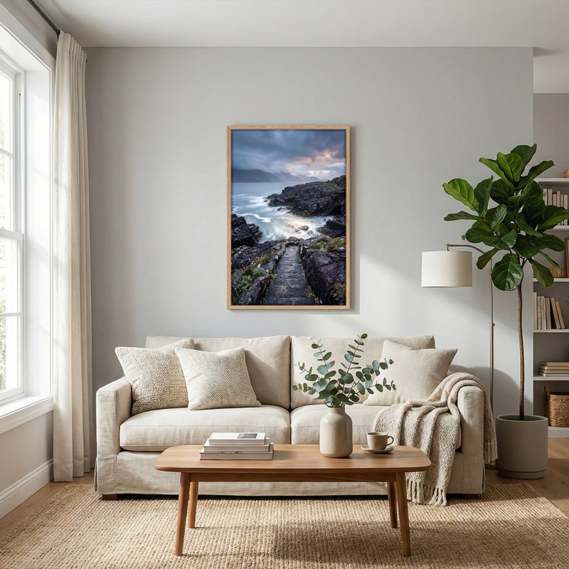 «Coastal Path», reproduction d'art sur toile, ensemble de 1, H 36 po x l 24 po, Naturel