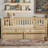 78.1" Twin Size Wood Daybed With Fence Guardrails & 2 Drawers - 2-In-1 Convertible Design Splits Into Independent Floor Bed - Solid Wood Frame - Gray-945623499