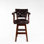 Trophy Swivel Upholstered Stool with Solid Wood Frame