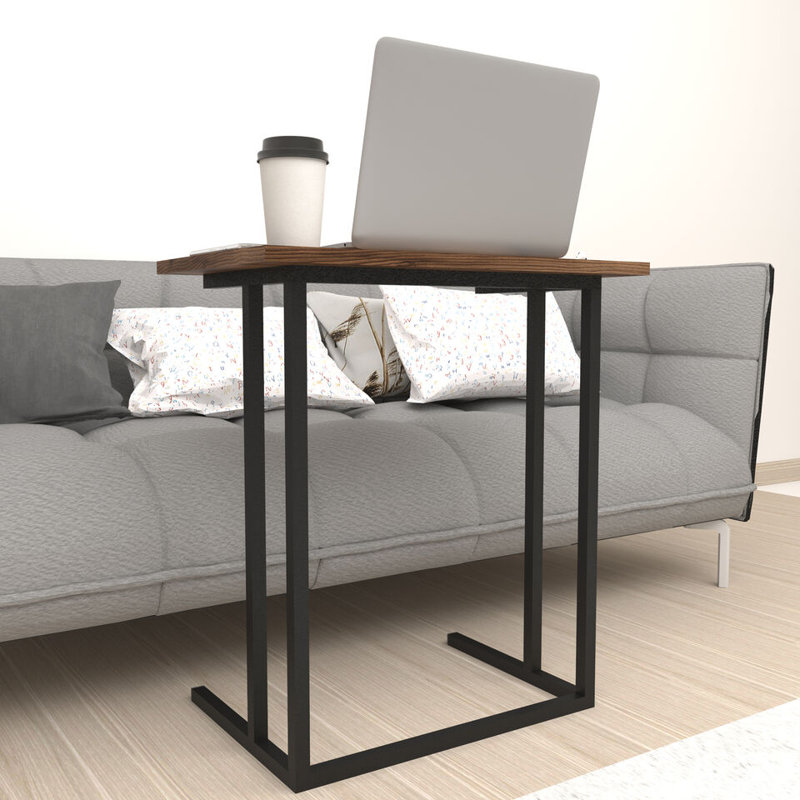Ajda Rectangle 60cm L Computer Table, Walnut