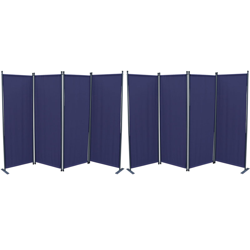 Guerra 170cm H Folding Room Divider, Blue, 4
