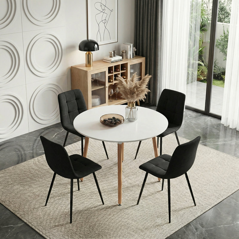 4 - Person Dining Set, Black
